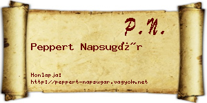 Peppert Napsugár névjegykártya